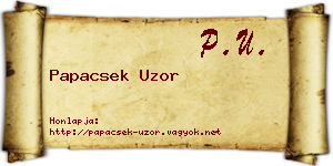 Papacsek Uzor névjegykártya